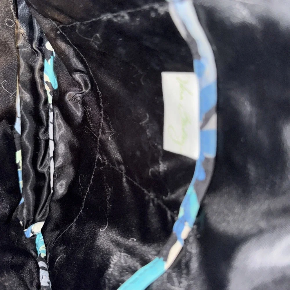 Vera Bradley Crossbody/Shoulder Bag Blue Gray Black Camo Floral Print‎ - Picture 5 of 5